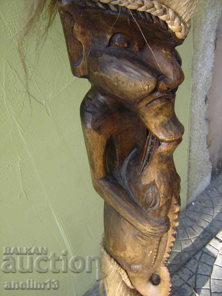 Auction LARGE WOODEN FIGURE STATUE Auction LARGE WOODEN FIGURE STATUE