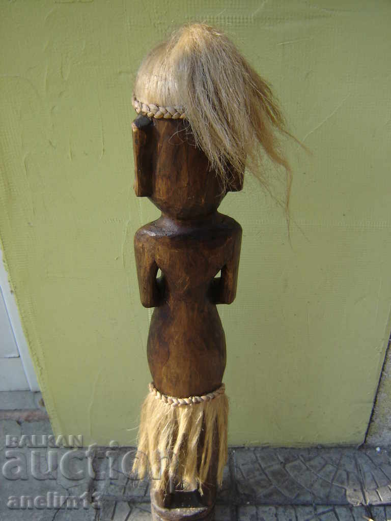 LARGE WOODEN FIGURE STATUE - 5 LARGE WOODEN FIGURE STATUE - 5