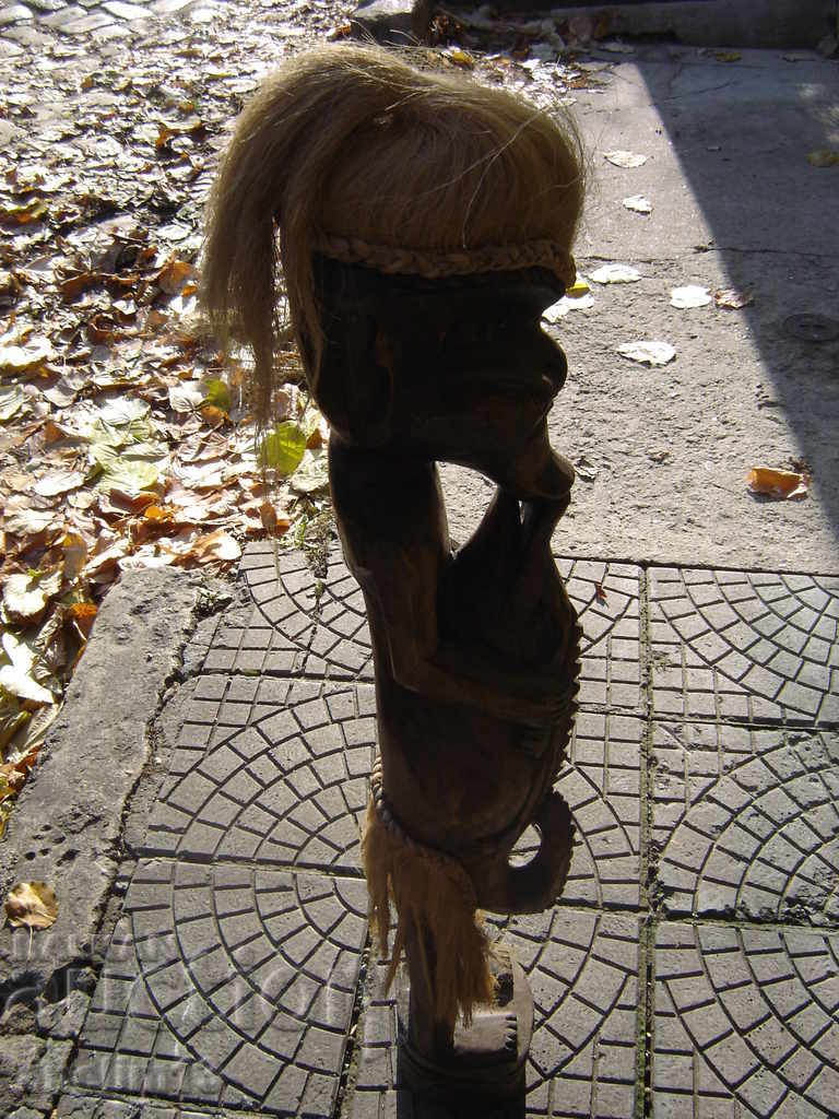 LARGE WOODEN FIGURE STATUE - 6 LARGE WOODEN FIGURE STATUE - 6