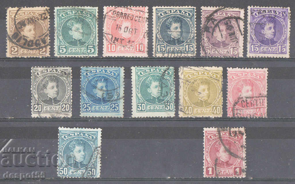 1901. Spain. King Alfonso XIII - Blue control number.