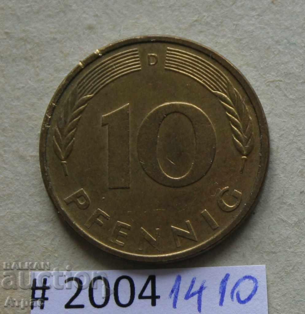 10 pfennig 1985 D - Germania