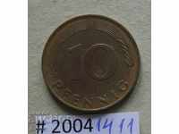 10 pfennig 1989 F - Germany