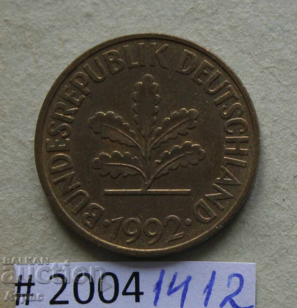 10 pfennig 1992 D - Γερμανία με τιμή € 0.20 | 0.39 BGN