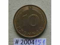 10 pfennig 1995 F - Γερμανία