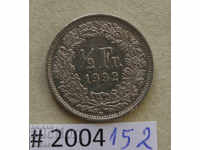 1/2 Franc 1992 Elveția