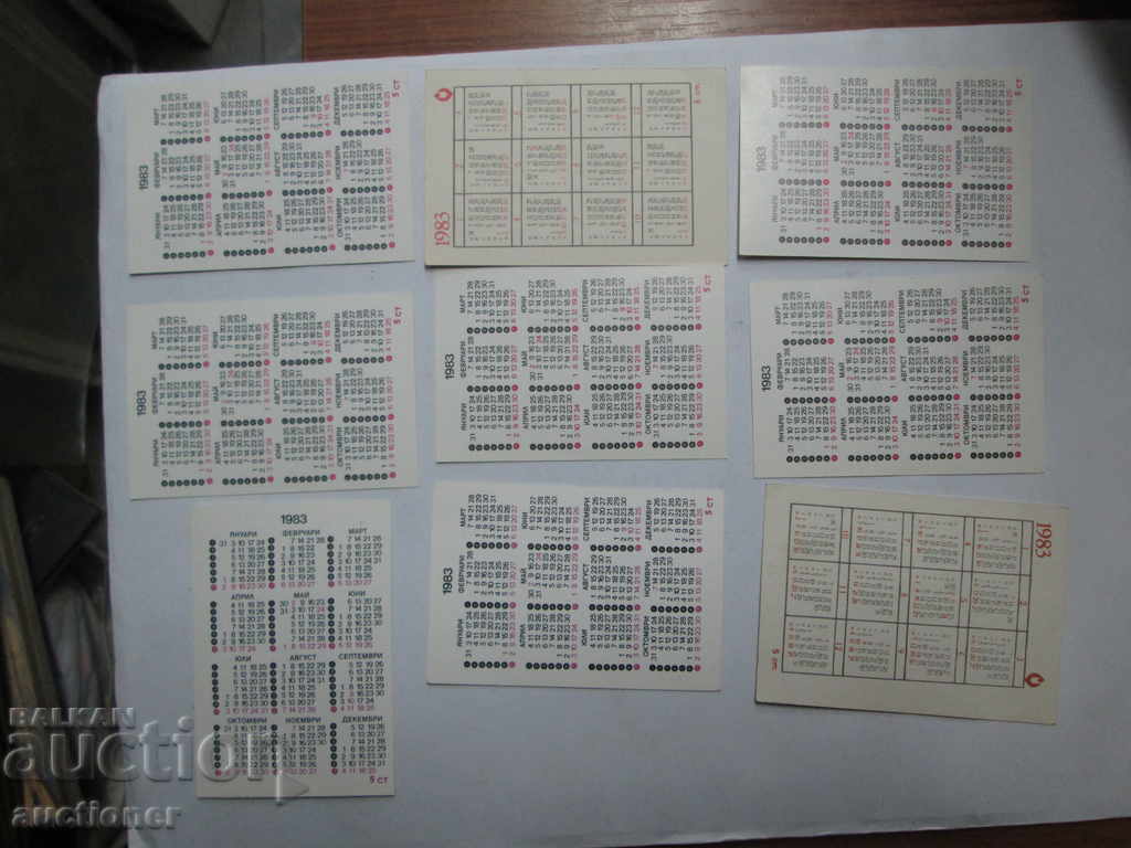 LOT OF 9 CALENDARS THEMES BREEDS OF DOGS - 6 LOT OF 9 CALENDARS THEMES BREEDS OF DOGS - 6