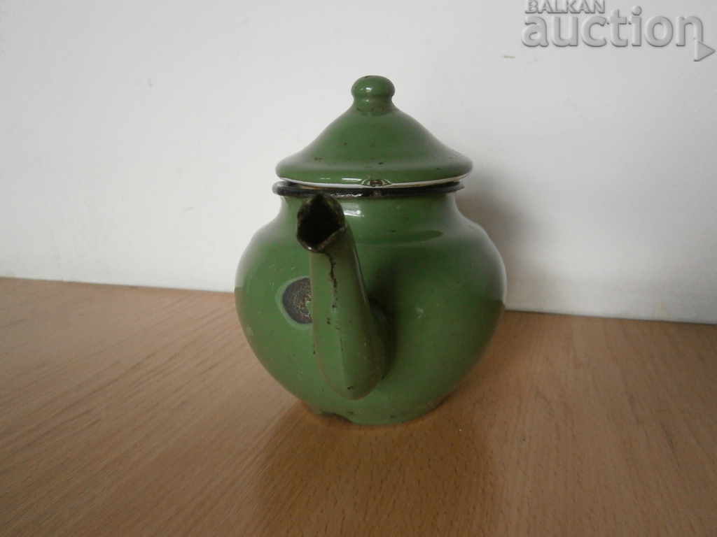 Delivery of vintage mini vintage retro enamel teapot Delivery of vintage mini vintage retro enamel teapot