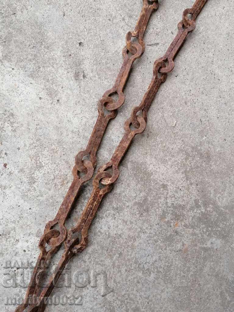 Old wrought iron chain with hook, hearth chain hook chain with price 43.00 BGN | € 21.99 Old wrought iron chain with hook, hearth chain hook chain with price 43.00 BGN | € 21.99