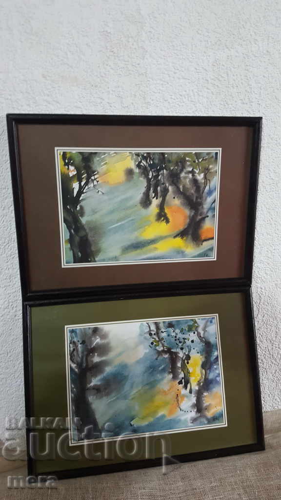 Лот авторски акварели - Горски цикъл - 6 Лот авторски акварели - Горски цикъл - 6