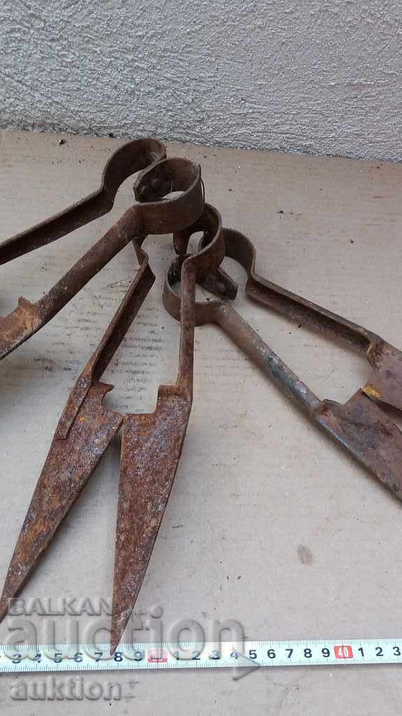 SET OF 3 SHEARS FOR SHEARING SHEEP FORGED REVIVAL - 6 SET OF 3 SHEARS FOR SHEARING SHEEP FORGED REVIVAL - 6