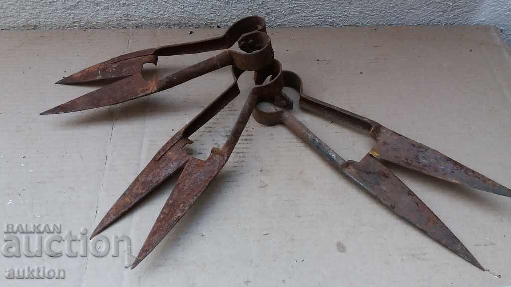 SET OF 3 SHEARS FOR SHEARING SHEEP FORGED REVIVAL