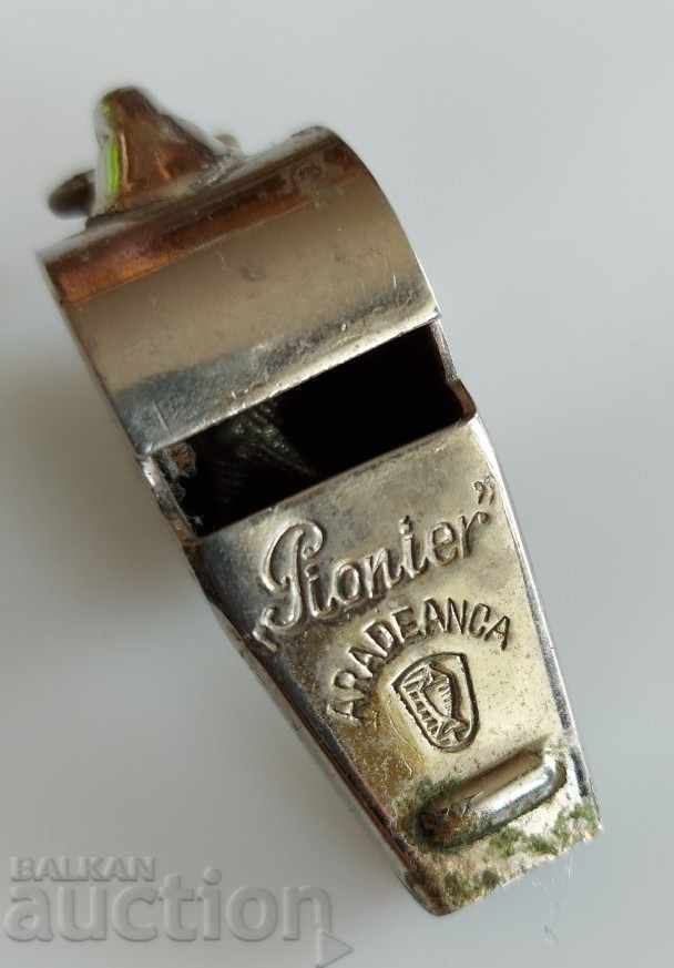 OLD PROFESSIONAL METAL WHISTLE PIONIER