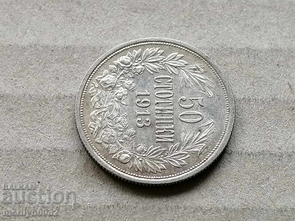 Delivery of Silver 50 stotinki 1913 silver coin Delivery of Silver 50 stotinki 1913 silver coin