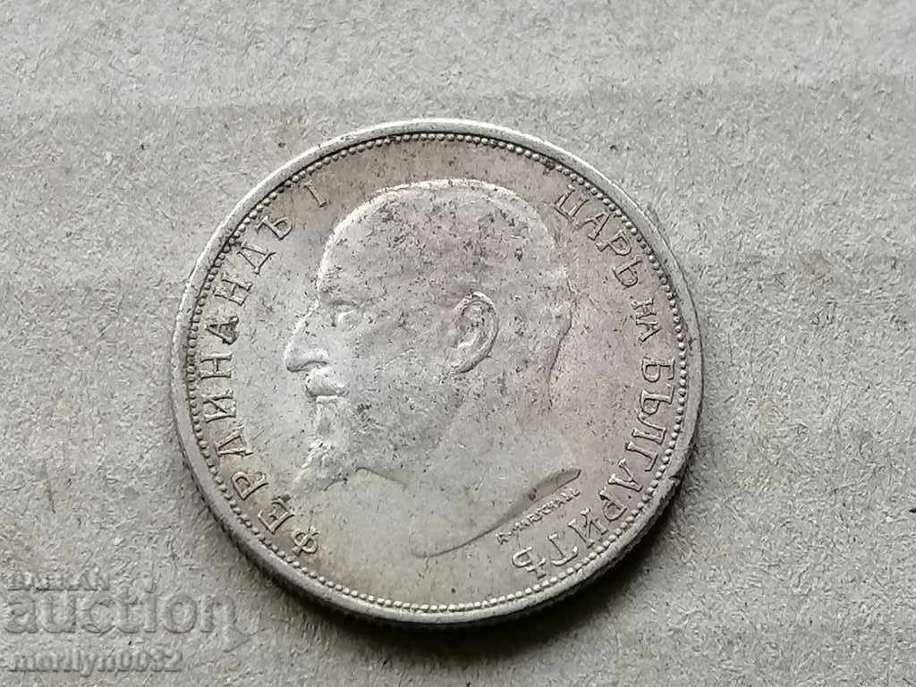 Silver 50 stotinki 1913 silver coin - 7