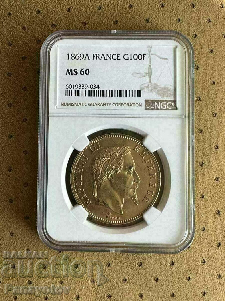 100 франка Франция злато златна монета NGC PCGS перфектна - 6
