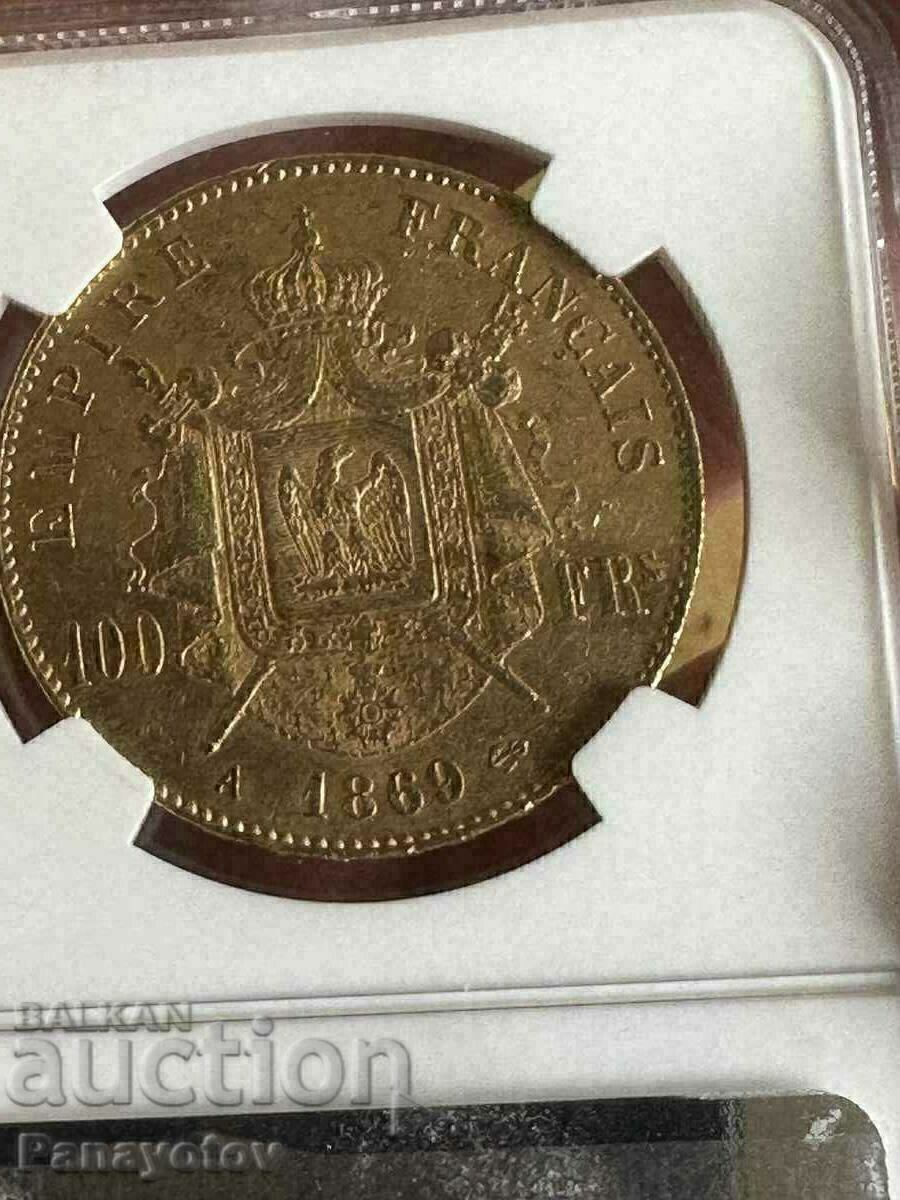 100 франка Франция злато златна монета NGC PCGS перфектна - 7