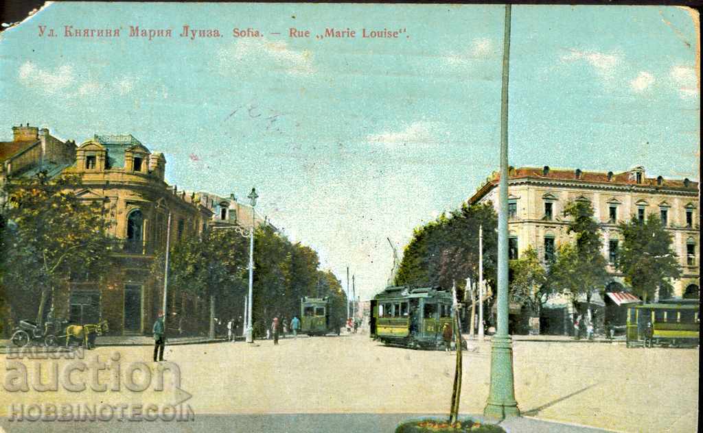 CARTE DE CĂLĂTORIE SOFIA GERMANIA Blvd. MARIA LOUISE Cenzură 1915