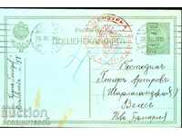 TRAVEL CARD to NEW BULGARIA - VELES - CENSORSHIP 1915