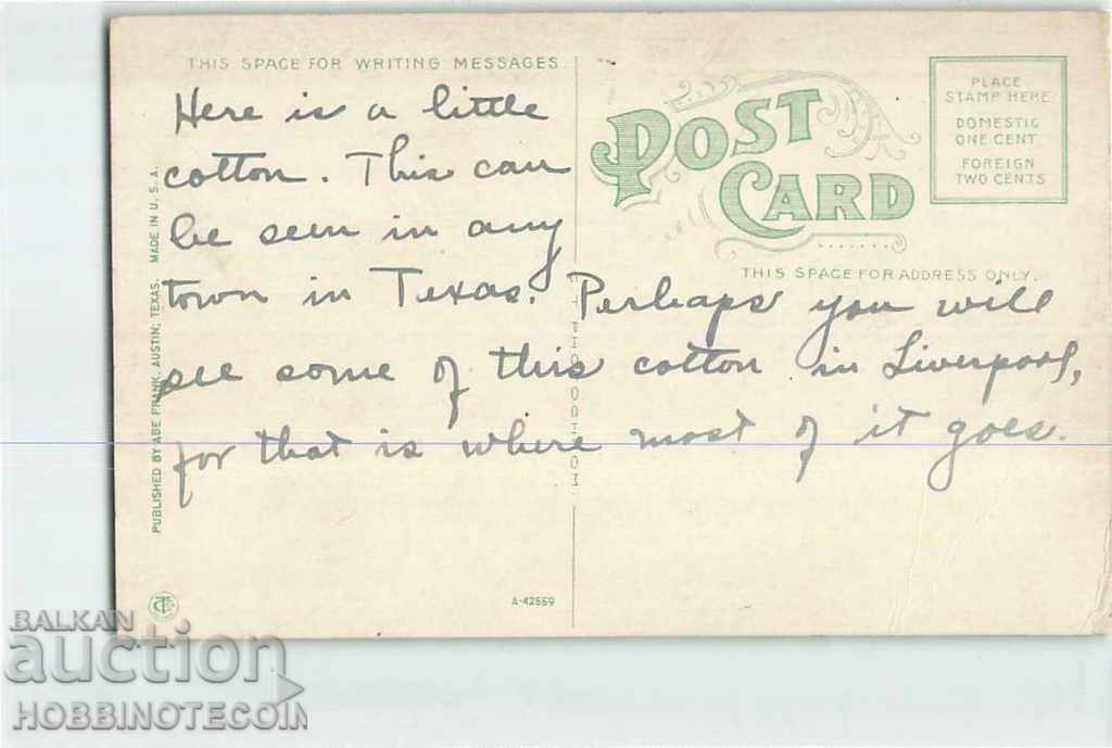 CARD - USA - FACTORY - PLATE WITH BALI COTTON before 1930 with price 9.99 BGN | € 5.11 CARD - USA - FACTORY - PLATE WITH BALI COTTON before 1930 with price 9.99 BGN | € 5.11
