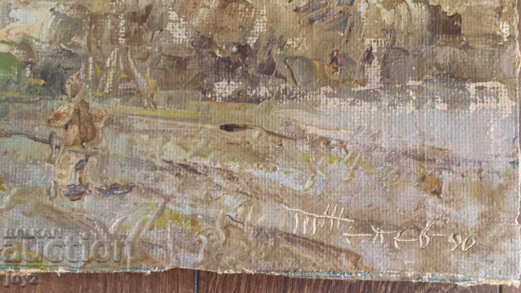 LANDSCAPE PAINTING 1990 (OIL PAINTS, CANVAS) TENYO ZHELEV with price 750.00 BGN | € 383.47 LANDSCAPE PAINTING 1990 (OIL PAINTS, CANVAS) TENYO ZHELEV with price 750.00 BGN | € 383.47