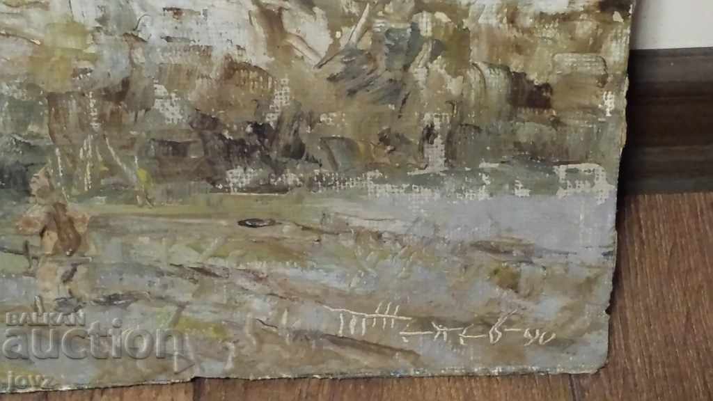 Delivery of LANDSCAPE PAINTING 1990 (OIL PAINTS, CANVAS) TENYO ZHELEV Delivery of LANDSCAPE PAINTING 1990 (OIL PAINTS, CANVAS) TENYO ZHELEV