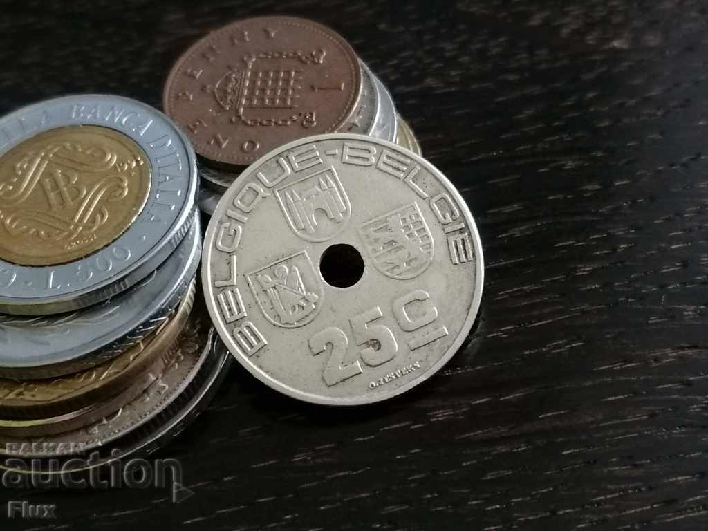 Monedă - Belgia - 25 de cenți 1938