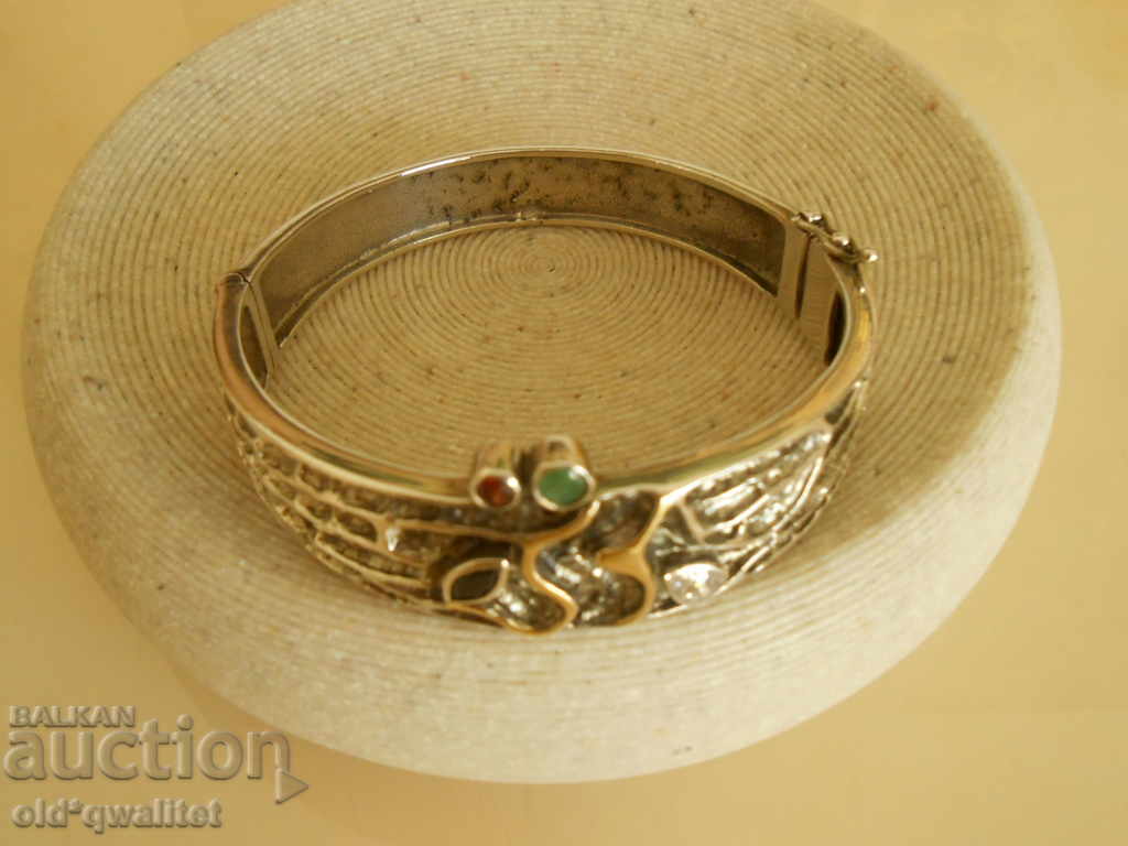 Silver designer BRACELET, partial gold plating, stones with price 497.00 BGN | € 254.11 Silver designer BRACELET, partial gold plating, stones with price 497.00 BGN | € 254.11