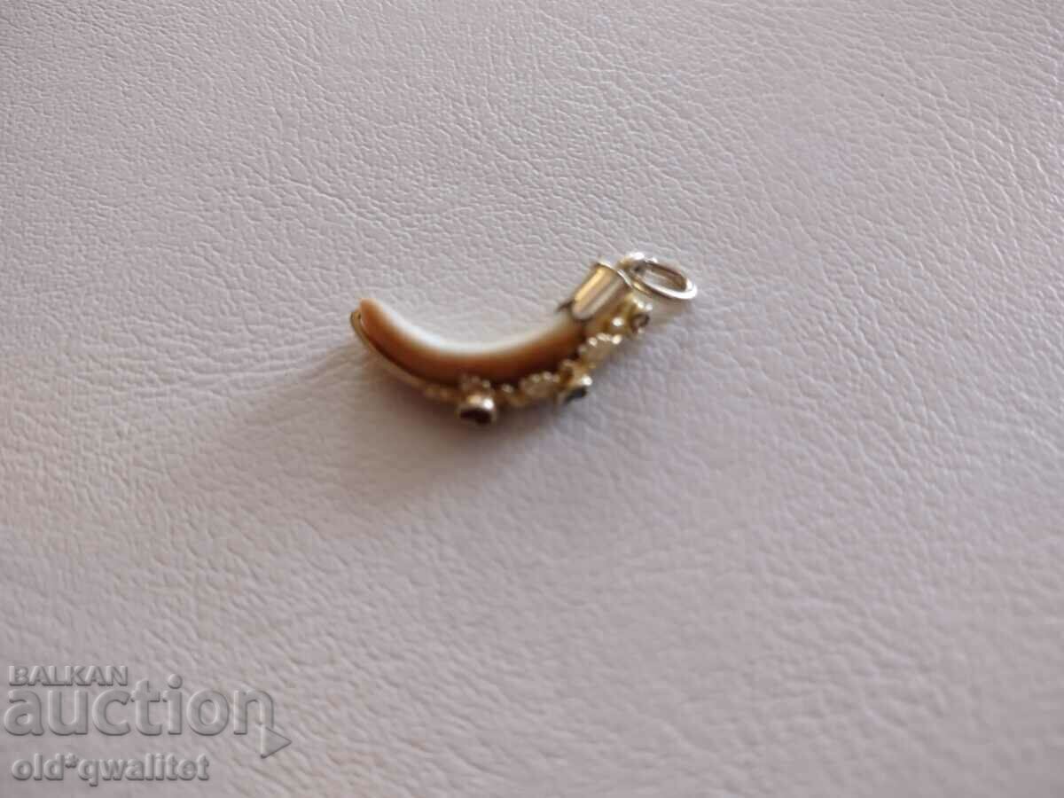 Delivery of Designer PENDANT, Silver setting, Murmel tooth Delivery of Designer PENDANT, Silver setting, Murmel tooth