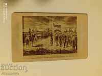 Φωτογραφική κάρτα χαρτόνι Βουλγαρική Λεγεώνα στο Ploiesti 1877