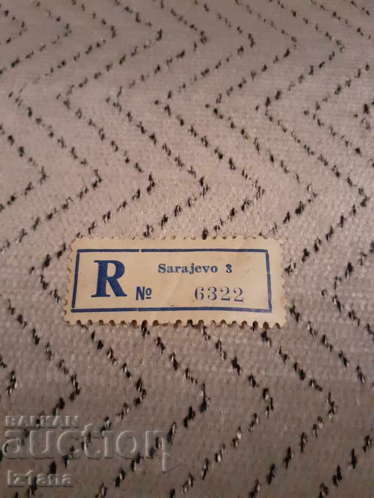 Παλιά γραμματόσημο, καταχωρημένο ταχυδρομείο Σαράγεβο με τιμή 3.00 BGN | € 1.53 Παλιά γραμματόσημο, καταχωρημένο ταχυδρομείο Σαράγεβο με τιμή 3.00 BGN | € 1.53