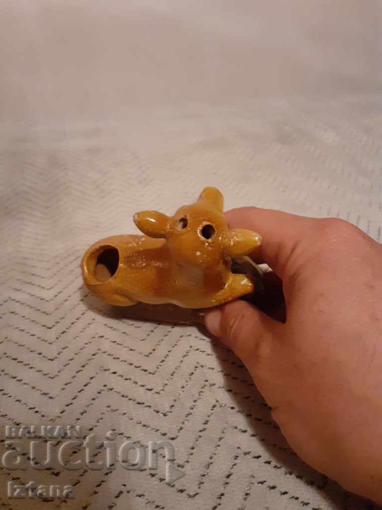 Figurină veche din porțelan, căprioară - 5