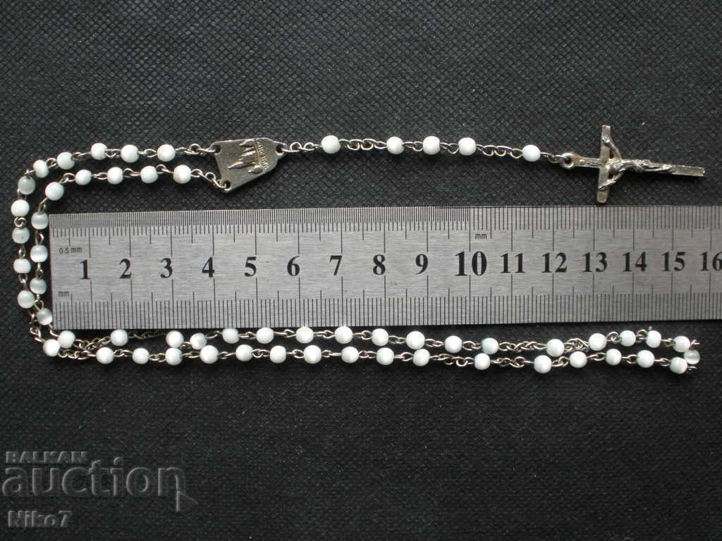 Catholic Mother of Pearl Rosary[rosary]. - 5