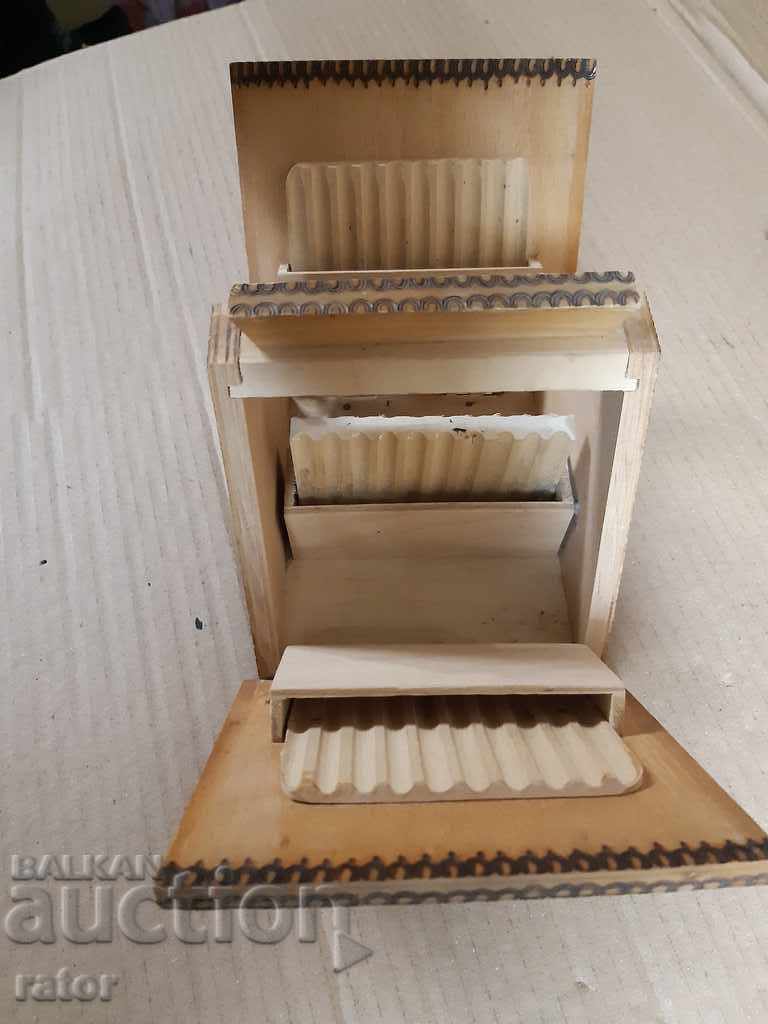 Old wooden cigarette case, tobacco box, cigarette box - 5 Old wooden cigarette case, tobacco box, cigarette box - 5