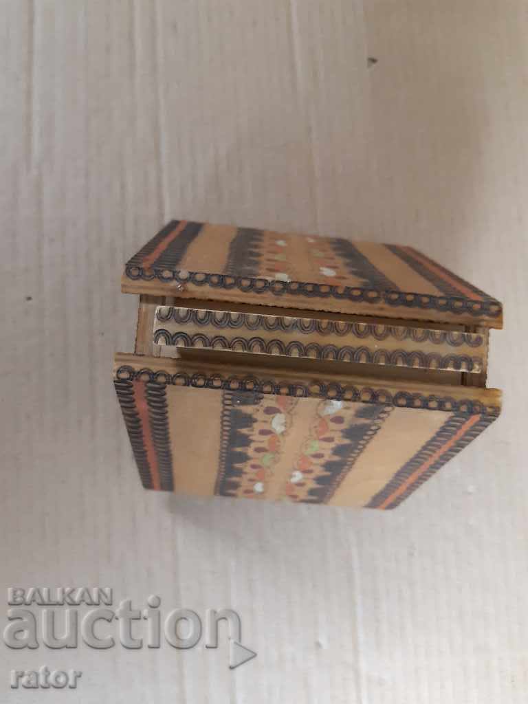 Old wooden cigarette case, cigarette case, cigarette box