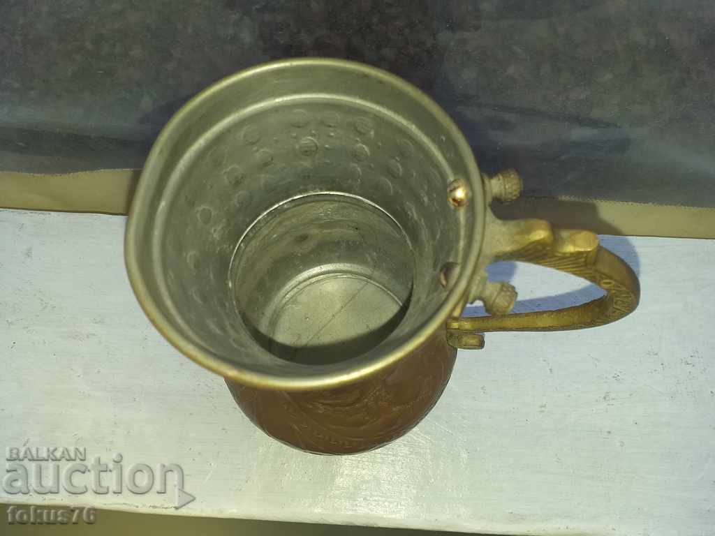 Great wrought copper wine jug copper goblet with price 49.00 BGN | € 25.05 Great wrought copper wine jug copper goblet with price 49.00 BGN | € 25.05