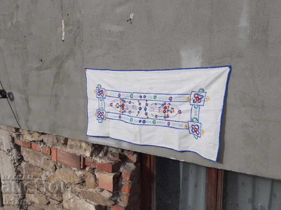 Auction  Antique embroidered carpet, wall covering