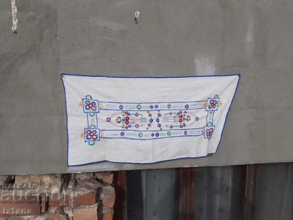 Antique embroidered carpet, wall covering