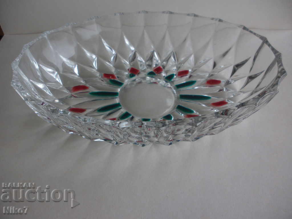 Auction Beautiful German crystal bowl from 1991 - QUELLE ESSEN. Auction Beautiful German crystal bowl from 1991 - QUELLE ESSEN.
