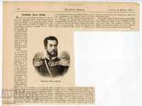 Major Costa Panica engraving portrait coup text 19th century
