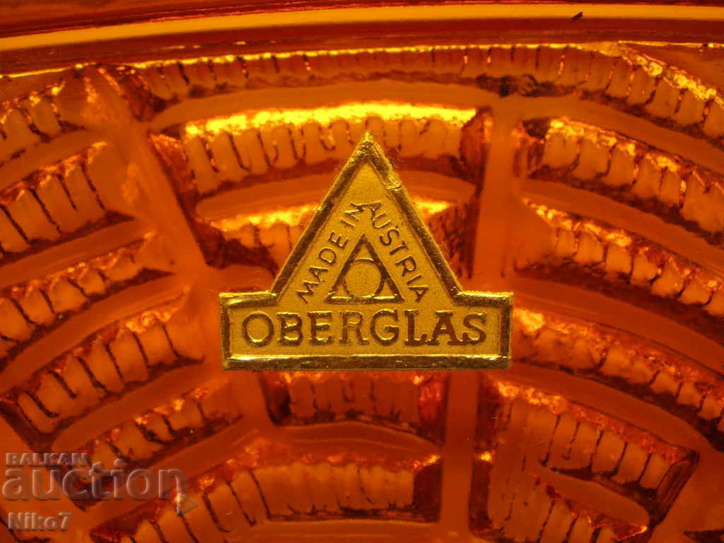 Set of beautiful glass ashtrays "OBERGLAS" -Austria. - 5 Set of beautiful glass ashtrays "OBERGLAS" -Austria. - 5