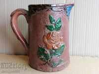 Old jug, Trojan pottery, earthenware, late 19th century