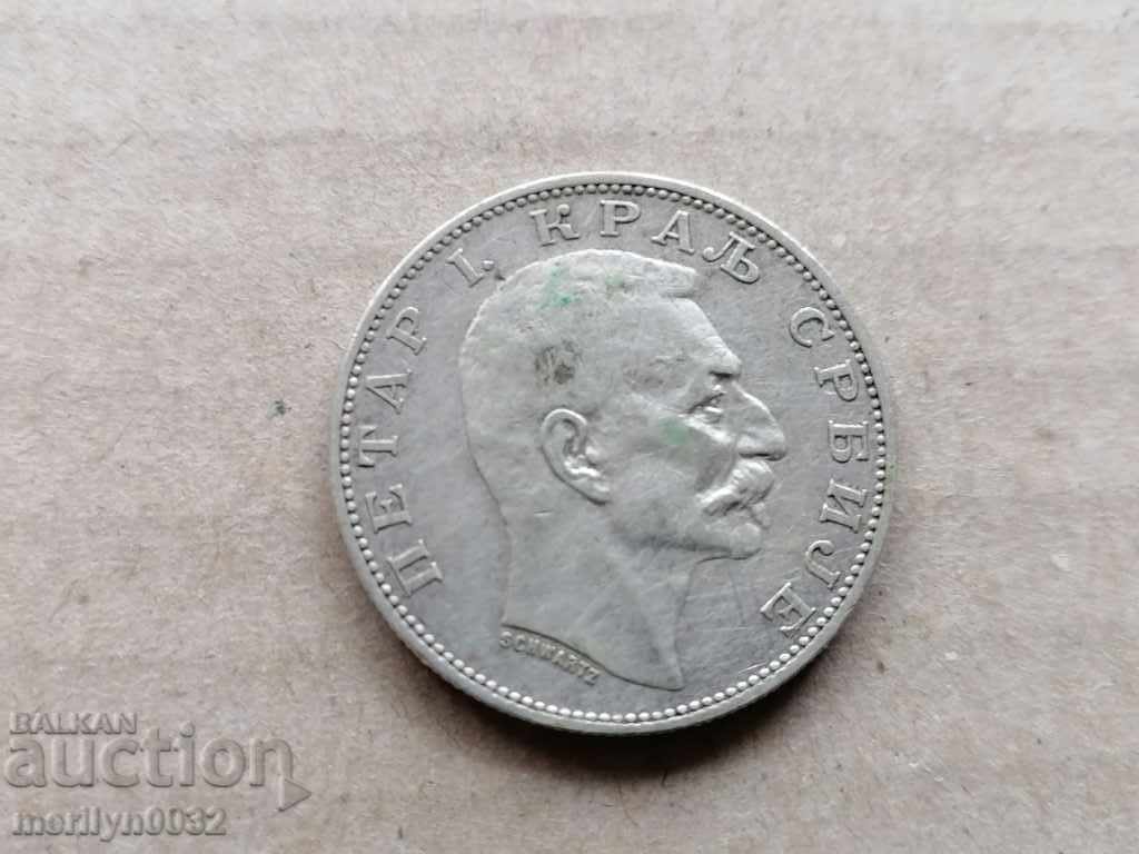 Auction  Coin 2 dinars 1904 Kingdom of Serbia silver