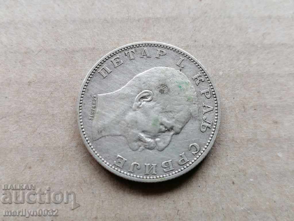 Coin 2 dinars 1904 Kingdom of Serbia silver - 7