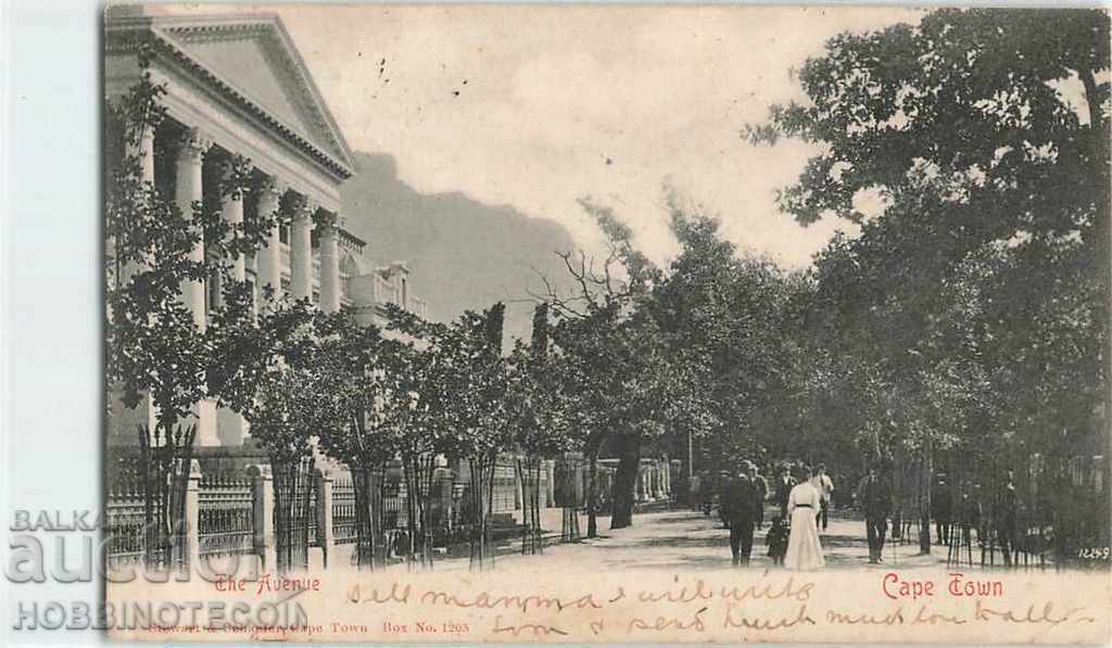 CARTE POȘTALĂ CIRCULATĂ CAPE TOWN - 1913 AFRICA DE SUD