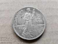 Coin 2 lei 1911 year Kingdom of Romania silver