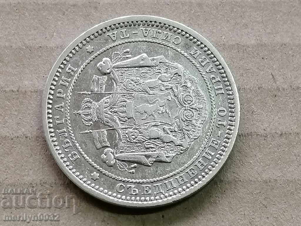 Coin BGN 2 1882 Principality of Bulgaria silver - 5 Coin BGN 2 1882 Principality of Bulgaria silver - 5