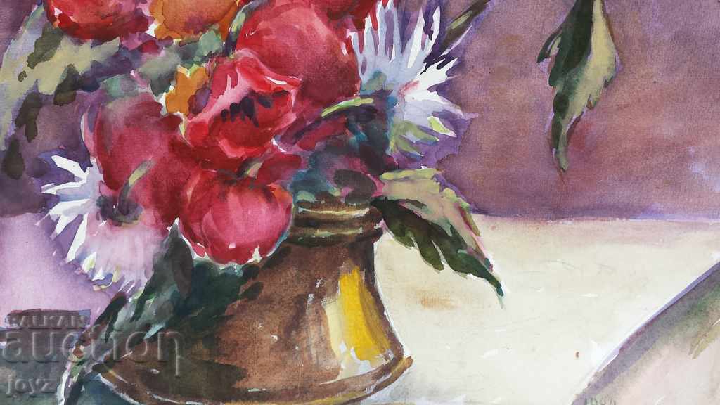 Auction PAINTING VASE WITH FLOWERS 84 (STILL LIFE WATERCOLOR) ANNA KOMSIEVA Auction PAINTING VASE WITH FLOWERS 84 (STILL LIFE WATERCOLOR) ANNA KOMSIEVA