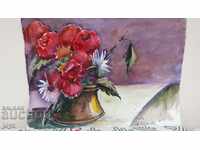 PAINTING VASE WITH FLOWERS 84 (STILL LIFE WATERCOLOR) ANNA KOMSIEVA
