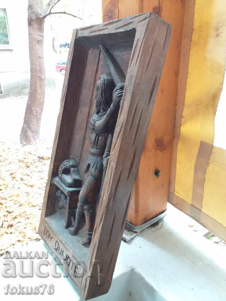 WOOD CARVING - DON QUIXOTE - PANEL CARVING with price 75.00 BGN | € 38.35 WOOD CARVING - DON QUIXOTE - PANEL CARVING with price 75.00 BGN | € 38.35