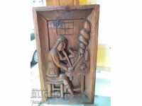 WOOD CARVING HANDMADE PANEL CARVING